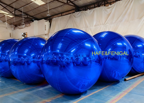 4ft, 5ft, 6ft Green Blue PVC Mirror Balloons for Indoor or Outdoor Art Installations
