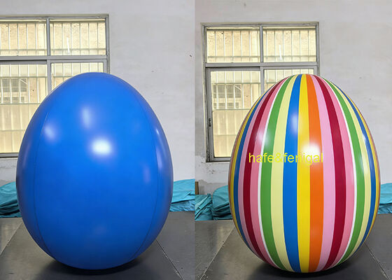 1.5m High 0.25mm PVC Giant Easter Inflatable Egg Balloon With Optional LED Light