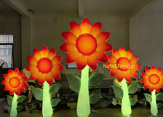 Flexible Design Custom Inflatable Flower Sculpture For Public Art Installations