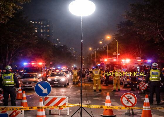 LED 400w Safe Balloon Lights Mounted On An Adjustable Tripod For Rapid Response