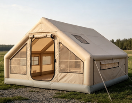 Quick Setup Inflatable Air Tent with Double-Door Entryway and UV-Resistant PVC Canvas