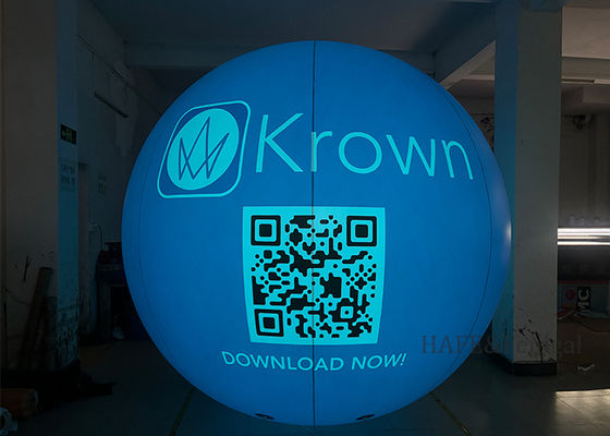 Customizable Inkjet Patterns, Inflatable LED Balloon Lights RGB For Event Decoration And Marketing
