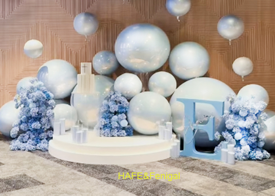 ลูกโป่ง PVC สีขาวมันวาวทนทาน เหมาะสำหรับตกแต่งงานแต่งงานหรืองานวันเกิด