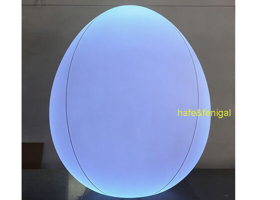 1.5m 1.8m Easter Egg Decoration PVC Balloon Light Ground Use Tap To Change Color