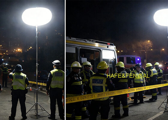 ไฟบอลลูนนิรภัย 400w ได้รับการรับรอง CE พร้อมขาตั้ง สำหรับปฏิบัติการนิรภัยในอุตสาหกรรม