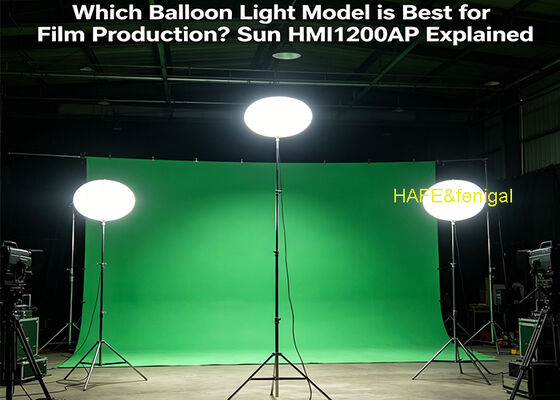 1200W HMI Balloon Light with 5600K Daylight and Flicker-Free Performance for Film Production
