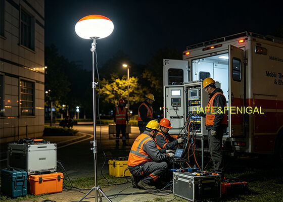 ไฟบอลลูน LED 200W พร้อมการจัดอันดับกันน้ํา IP65 และพลังงาน AC / DC สองแบบสําหรับการใช้งานด้านอาชีพ