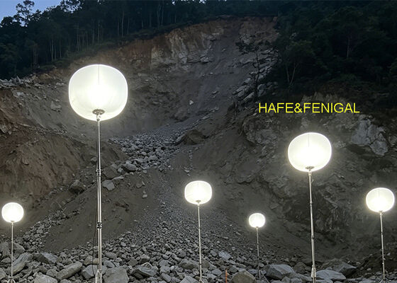 ไฟ LED รูปทรงบอลลูน 200W กันน้ำระดับ IP65 และใช้แบตเตอรี่สำหรับงานเงียบเคลื่อนที่