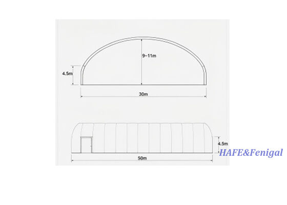 Inflatable Air Tent rapid deployment air supported membrane building with modular prefabrication and architectural membrane